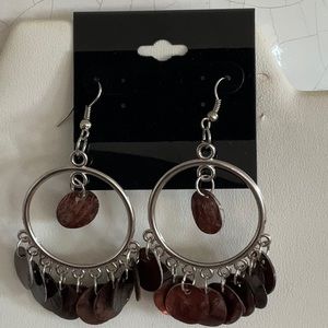 NEW - Chocolate Brown Capri Shell Boho Earrings